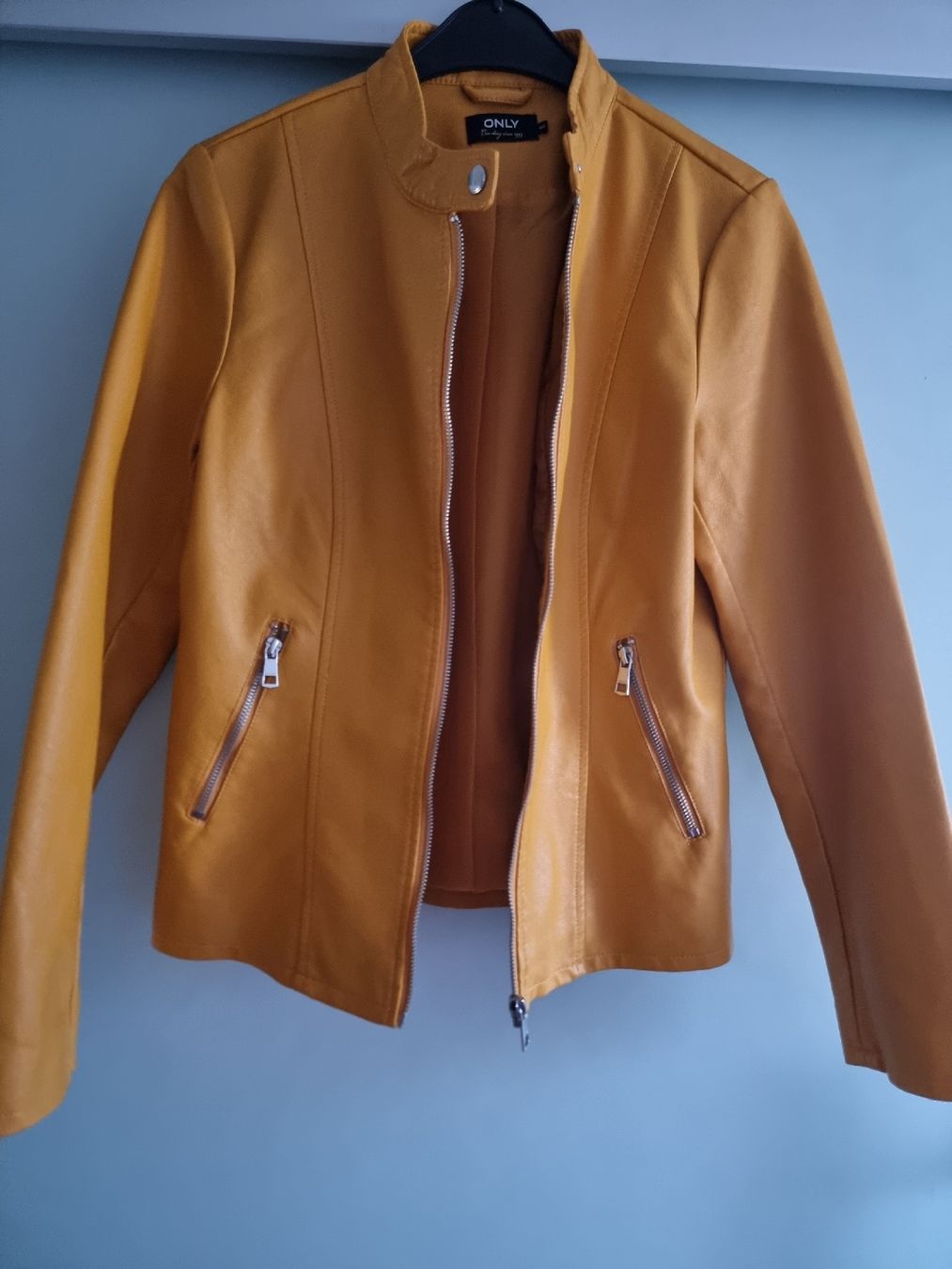 Only Giacche: ONLY Lederjacke Grösse 40, senfgelb – Nuovo (secondo la descrizione) da Neuenhof venduto da tap_mxt6 3
