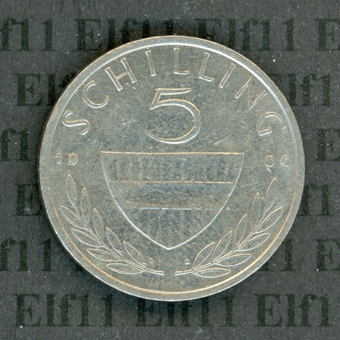Tutti le monete: ATS___5.00 1984 -vz 5 Schilling – Usato da Widnau venduto da Elf11
