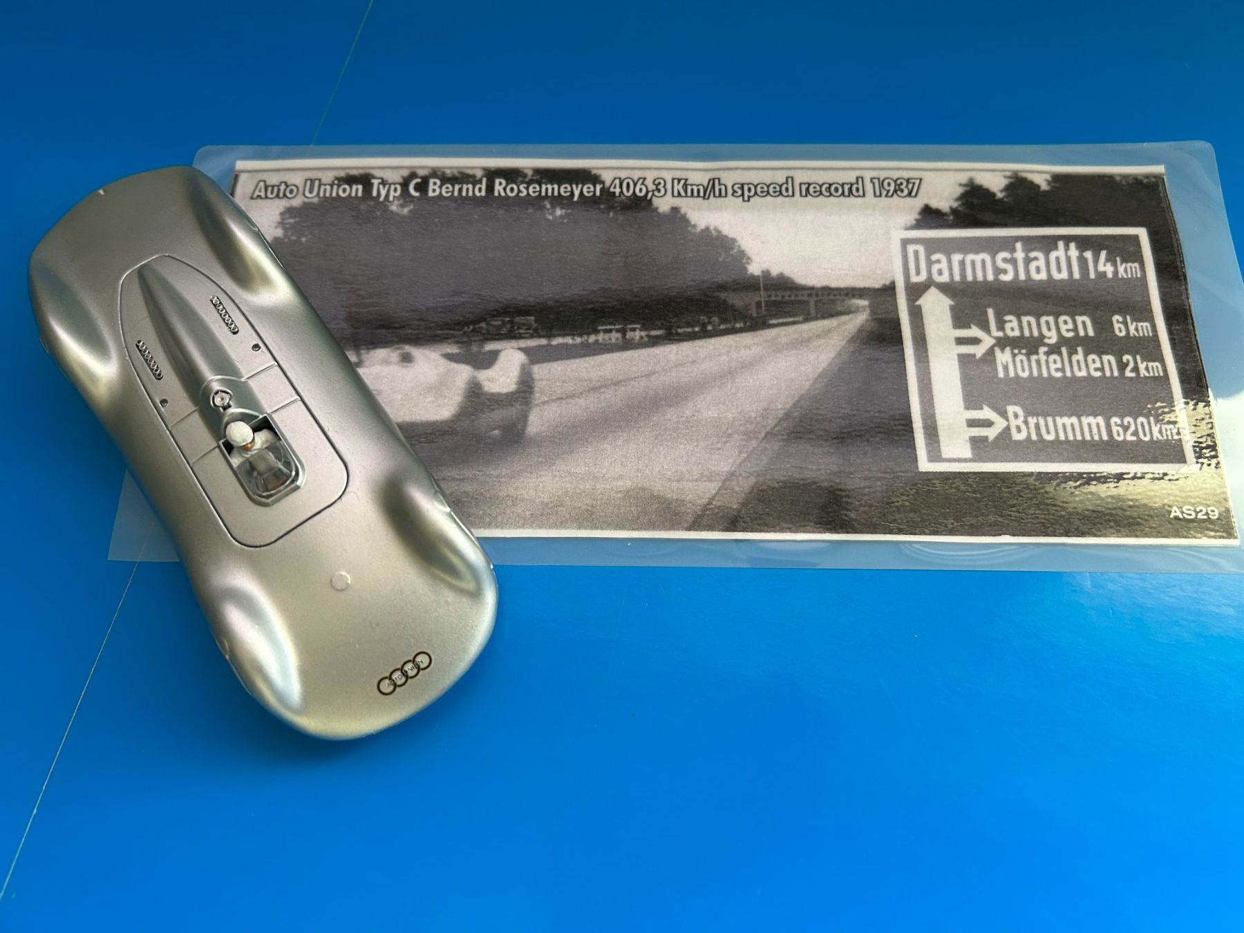 Brumm Voitures modèles: BRUMM Auto Union Typ C Bernd Rosemeyer Speed Record 1937 – Neuf (Voir description) à Neerach par Ropa 1