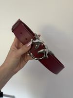 Pinko Gürtel Leder dunkelrot mit Schliesse Grösse Xs