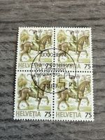 Originale Briefmarke Helvetia 75, 1989,