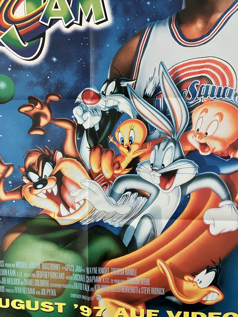 Poster & Bilder: Space Jam Poster von 1997 mit Michael Jordan & Bugs Bunny – Neu (gemäss Beschreibung) aus Lausen von Indexvision 4