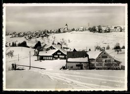 AK Wald /App., Ortsansicht mit Kirche im Schnee