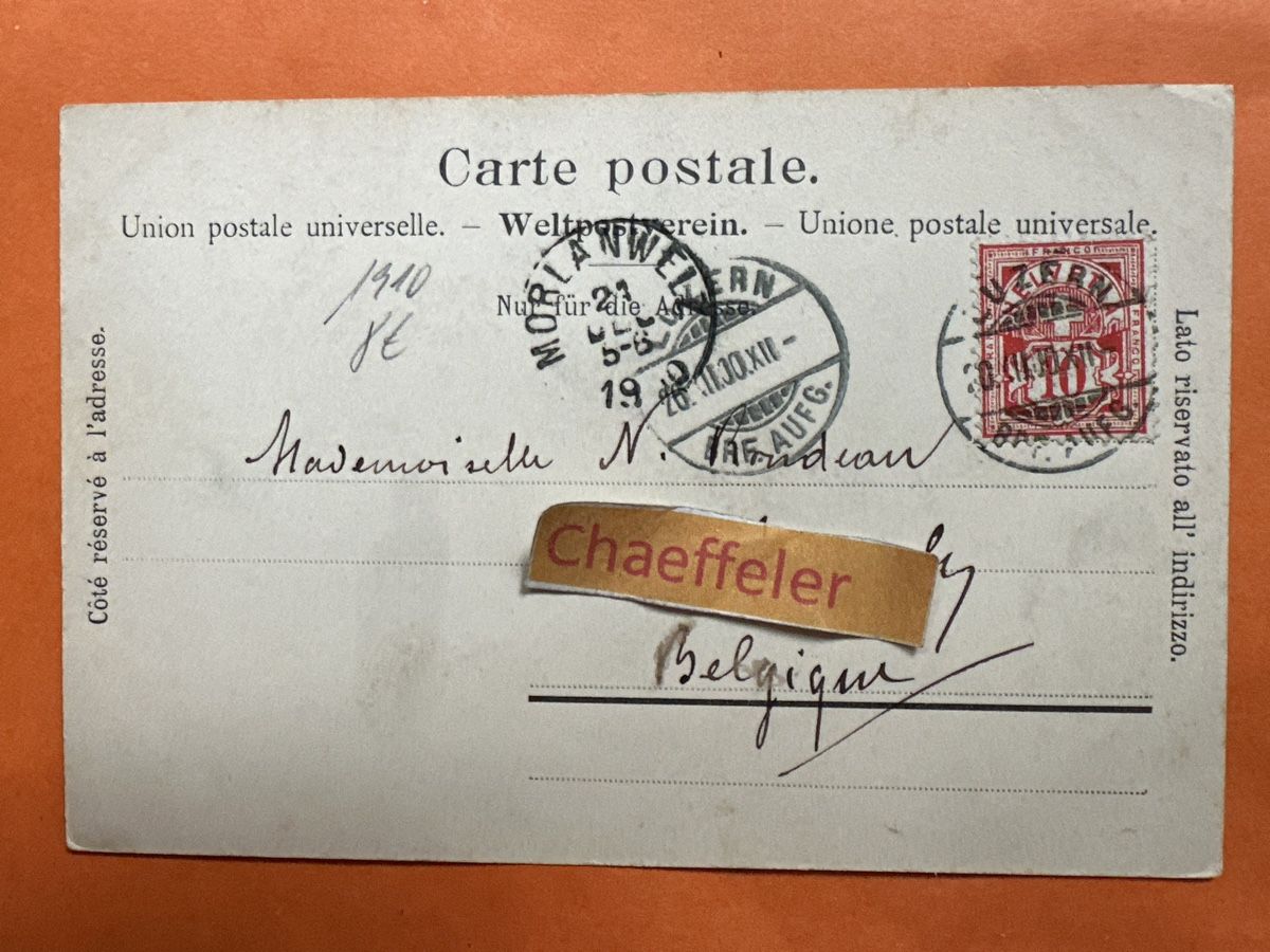 Cartoline postali: 1900  Luzern mit Rigi – Usato da Zürich venduto da Chaeffeler 1