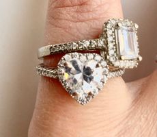 Ring Zirkonia Herz Prinzessin Statement 925 Silber 52