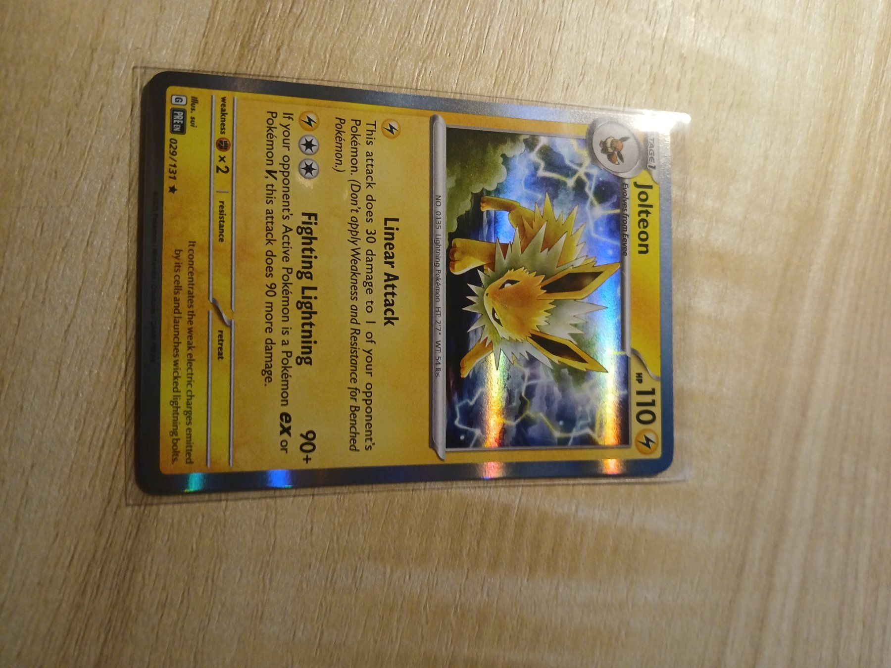 Pokémon Carte collezionabili: Jolteon Holo 029  Pokemon Prismatic Evolutions EN – Usato da Bülach venduto da PokeGoods.ch