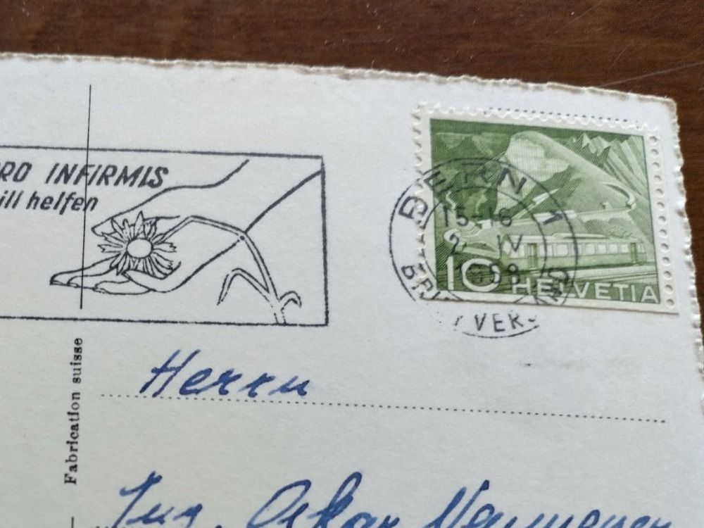 Cartoline postali: Ansichtskarte Bern,  La Cathédrale 1959 – Usato da Wildhaus venduto da Hukwildhaus 1