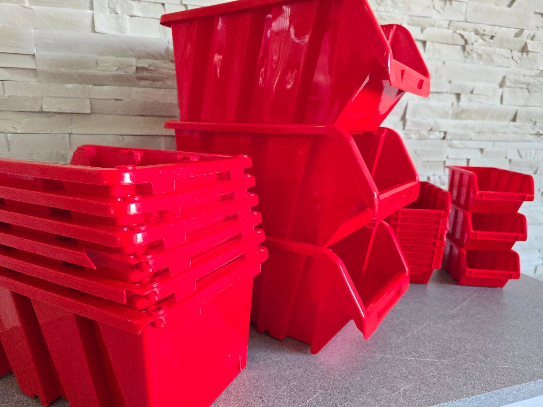 Contenitori & Simili: 21 Lagerboxen 39 cm Lagerbox Stapelbox Sortierbox Sichtbox – Nuovo (secondo la descrizione) da Baar venduto da Werkzeugzentrum 3