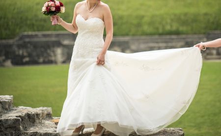 Brautkleid/Hochzeitskleid Sincerity A-Linie in ivory