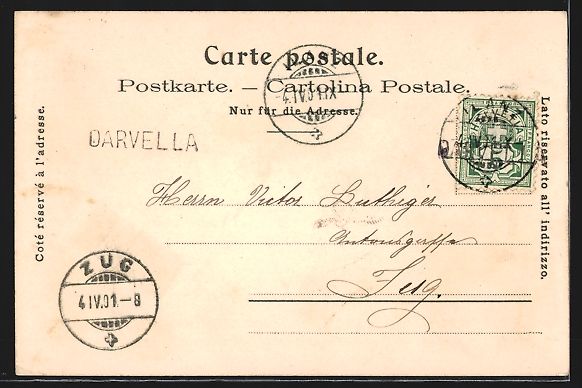 Cartoline postali: Luzern, Teilansicht mit Brücke, Blumenv – Usato da Berlin venduto da bartko-reher 1