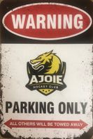 HC Ajoie Parking Only Blechschild Jura Eishockey Ice Hockey