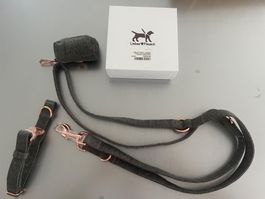 Liebes-Flausch Hundeleine, Halsband  + Kotbeutelsp. Gr. XS/S