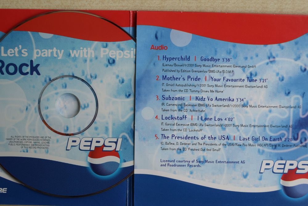Pepsi Rock CD Vol. 1 - Hyperchild, Subzonic u.a. (795) (Gebraucht) in ...