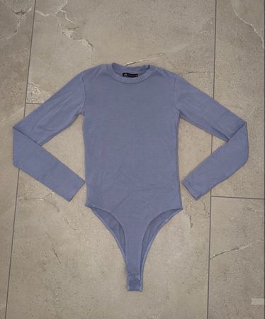 Zara Langarm Body Blau Grösse M
