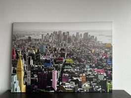 New York City Leinwandbild bunt Pop Art Deko