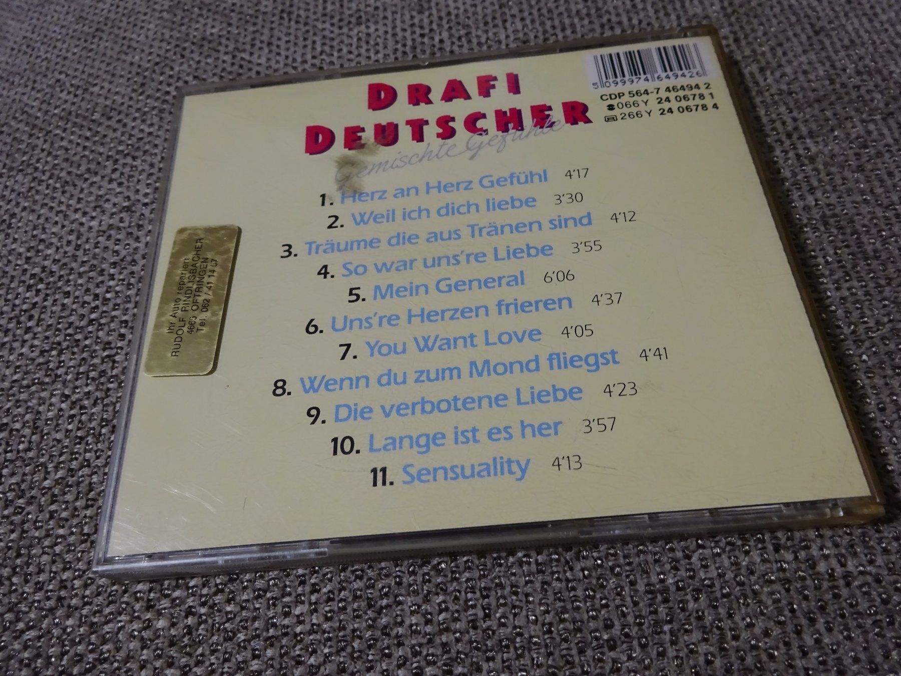 CD: Gemischte Gefühle/Drafi Deutscher – Nuovo (secondo la descrizione) da Rothrist venduto da Mistery1 1