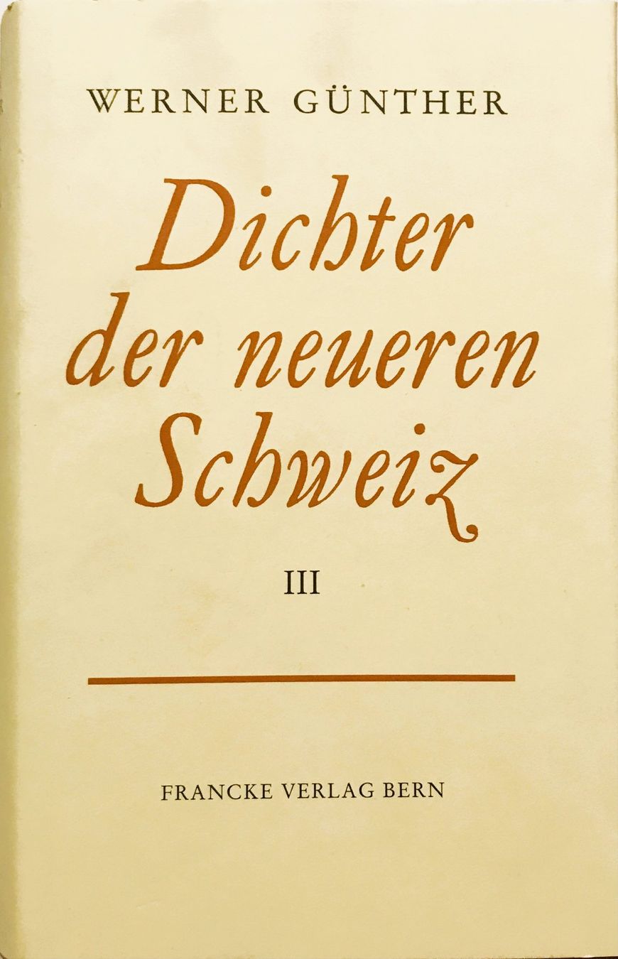Libri: Dichter der neueren Schweiz III – Nuovo (secondo la descrizione) da Sarnen venduto da Livres