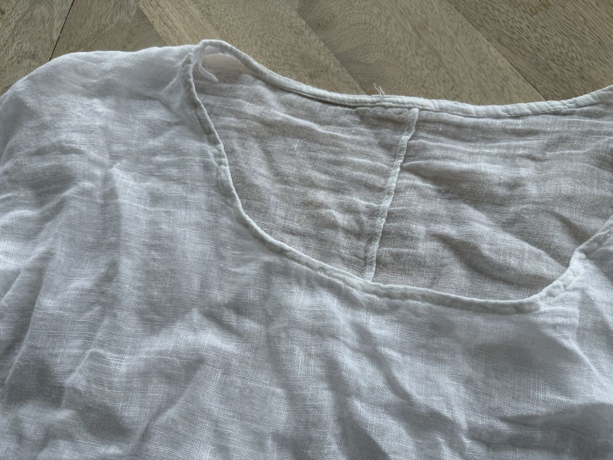 T-shirt: Luftiges Leinen-Shirt weiss, 3/4 Arm, Einheitsgrösse – Usato da Eggenwil venduto da Lissi82 1