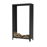 Kaminholzregal 100x40x180 cm | Stahl schwarz