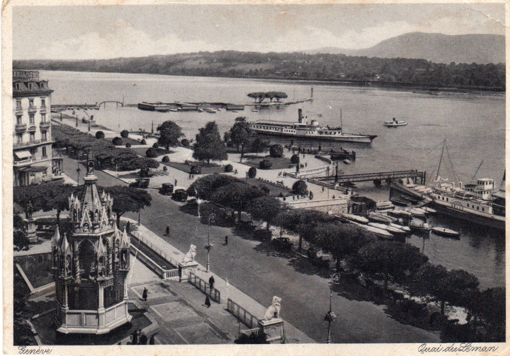 Cartoline postali: Genève - Quai du Léman – Usato da Melano venduto da pisonsdro