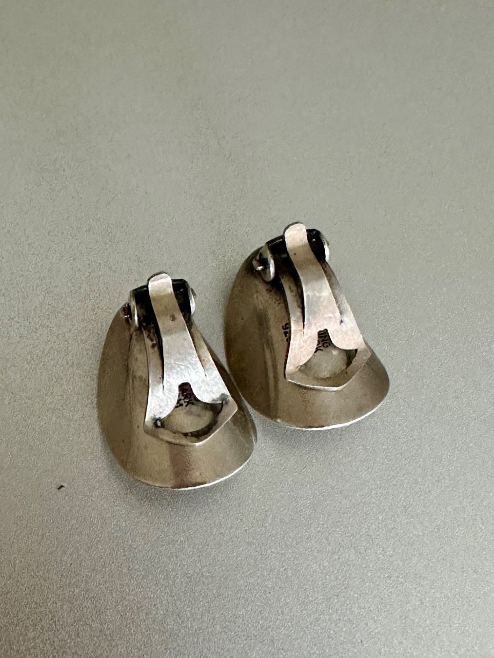 Orecchini pendenti & Orecchini a lobo: Vintage Silber 925 Ohrclips, Nils Eric From, Denmark – Usato da Onex venduto da Antiqueshow 1