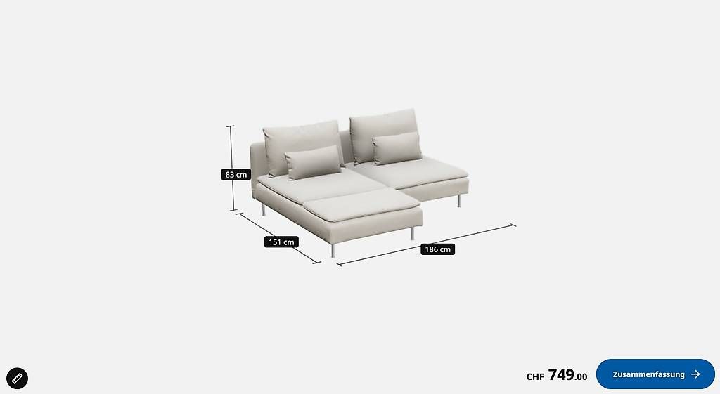Sofas: Ikea Söderhamn 2er Sofa Gunnared Beige – D'occasion à Basel par art_prk8 3