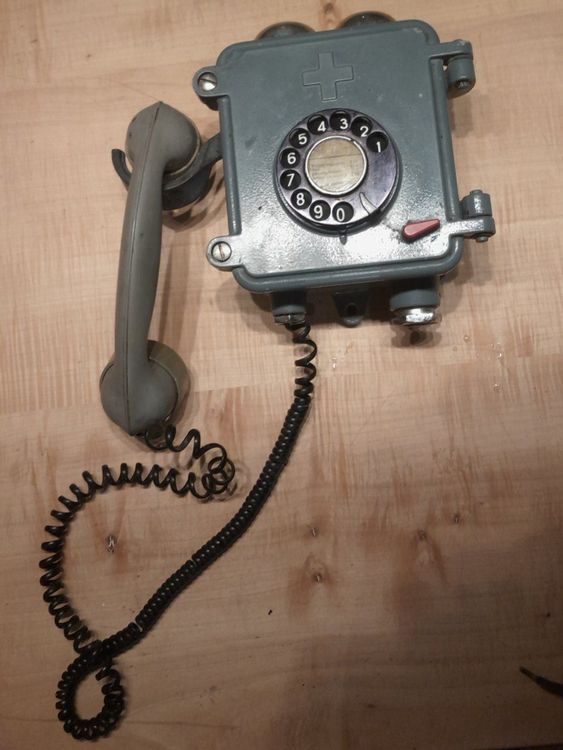 Retro Wandtelefon Rot - Mechanischer Klingelton Für Festnetz