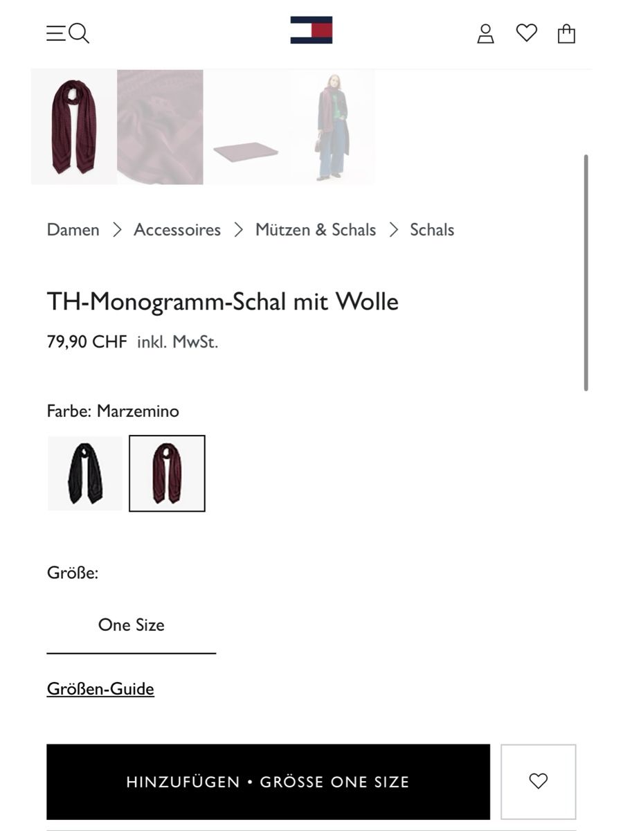Tommy Hilfiger Foulard & Sciarpe: Tommy Hilfiger Schal, Monogramm – Nuovo e nell'imballaggio originale da St. Gallen venduto da Fabiennevogler 1