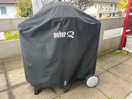 Gasgrill Weber Q 300 mit Schutzhülle