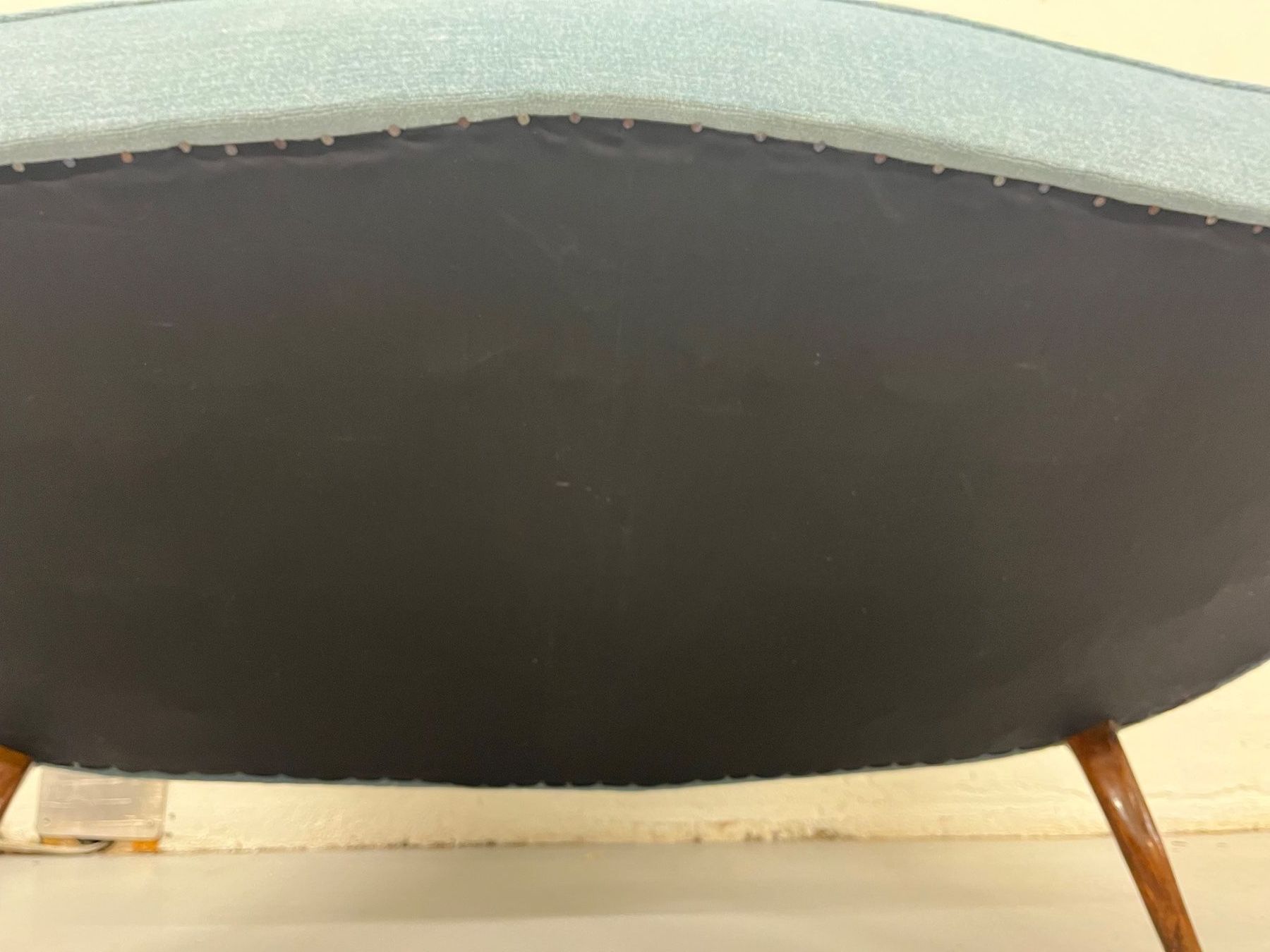 Divani: Hellblaues Samt Sofa Viktorianisch Queen Anne Sti ca um 1900 – Usato da Zürich venduto da Levelart 5