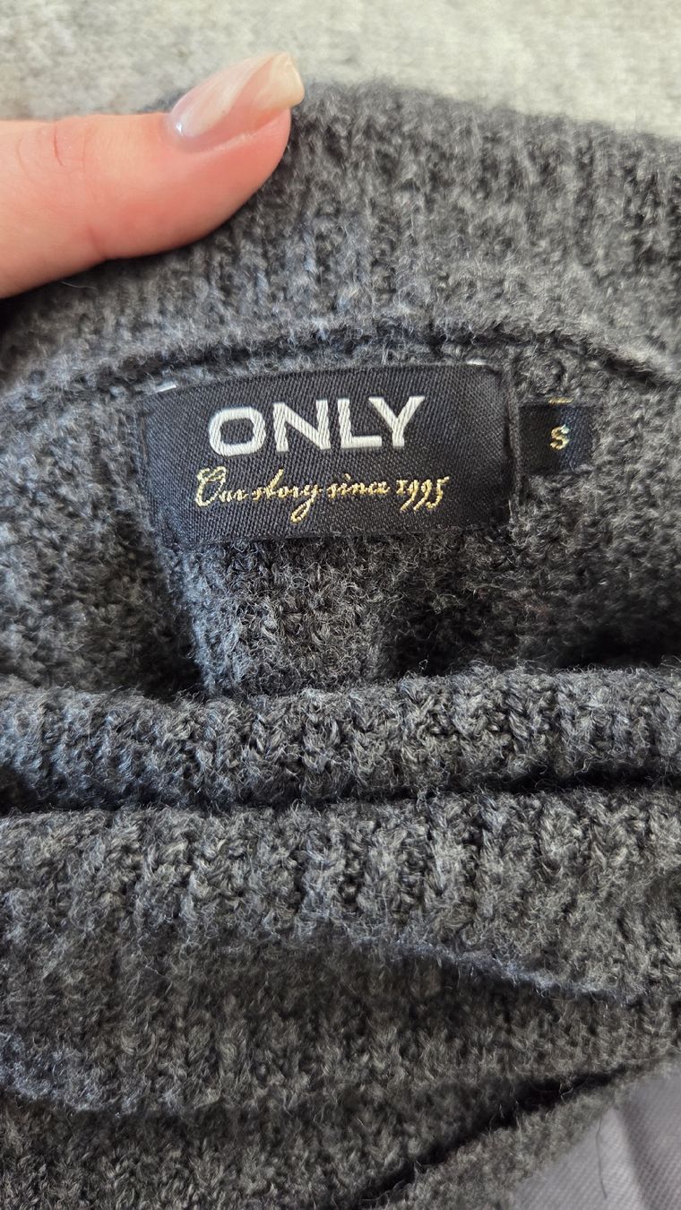 Only Vestiti: ONLY Strickkleid Rollkragen Gr S dunkelgrau – Nuovo (secondo la descrizione) da Courgevaux venduto da mel_v6qd 2