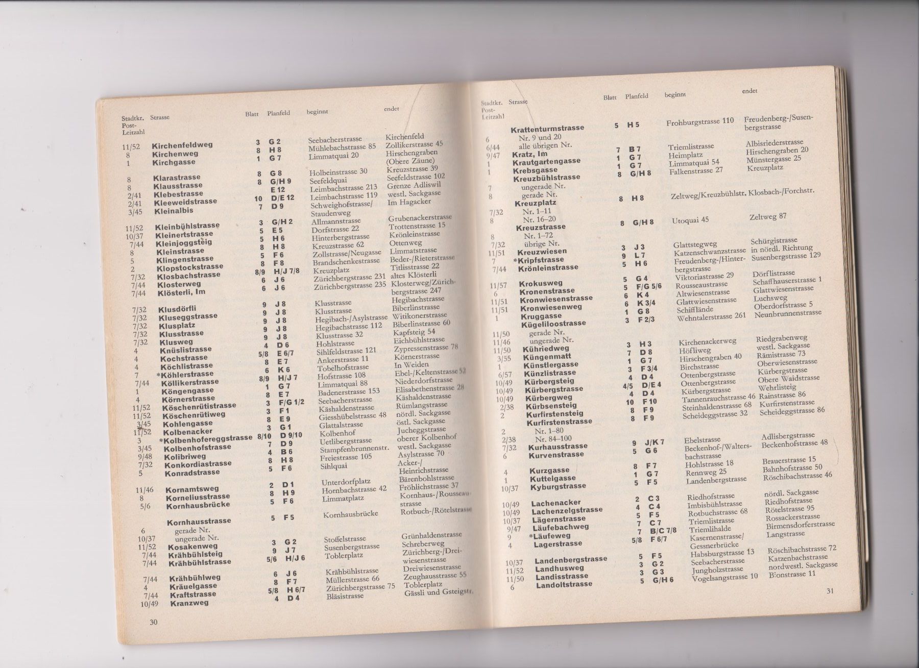 Cartine & Atlanti: Stadtplan Zurich in 11 Teilblättern - 1959 – Usato da Bex venduto da Canouille 2