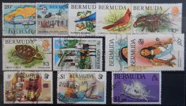 Bermuda British Lot mit alten Werten XII