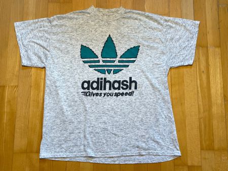 Vintage 90s T-Shirt Adidas Drug Sz L