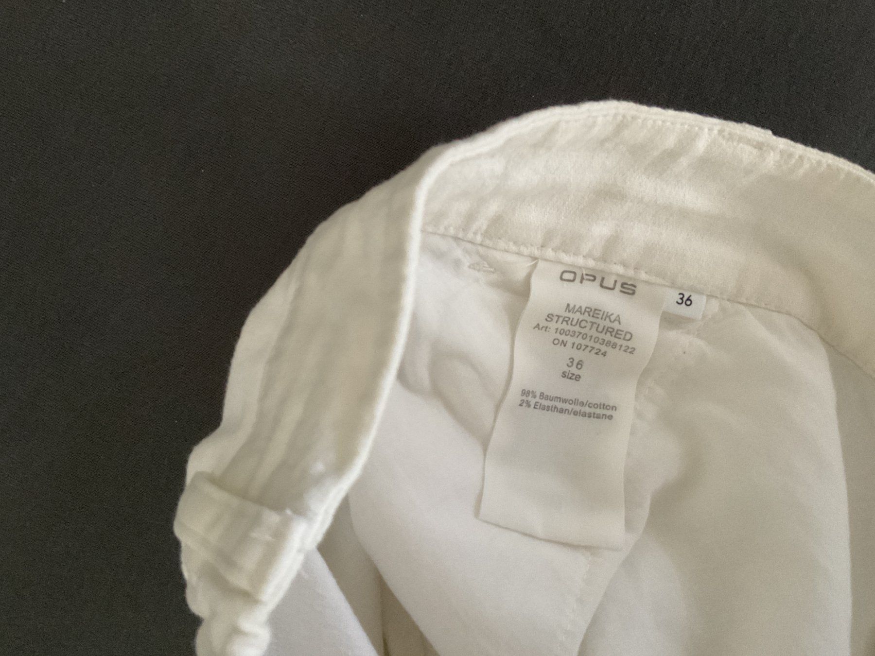 Opus Hosen: Opus - Mareika Sommer Hose weiss - Gr. 36 – Gebraucht aus Walchwil von Budy7 4