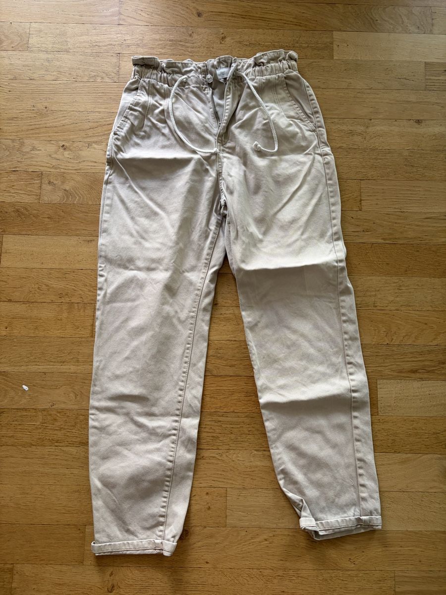 Mango Pantaloni: Pantalon Mango beige taille 36 coupe loose – Nuovo (secondo la descrizione) da Martigny venduto da O96