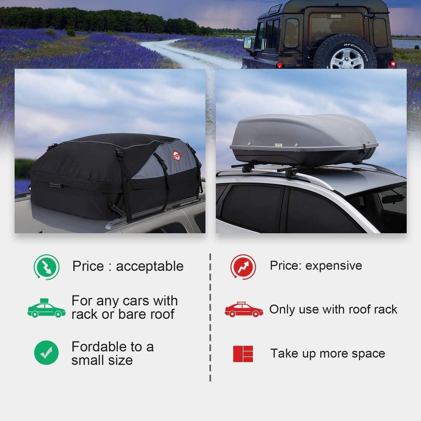 Dachboxen: Dachbox 580L Faltbare Auto Dachkoffer Gepäckbox Wasserdicht – Neu und originalverpackt aus Herisau von Serenco 2