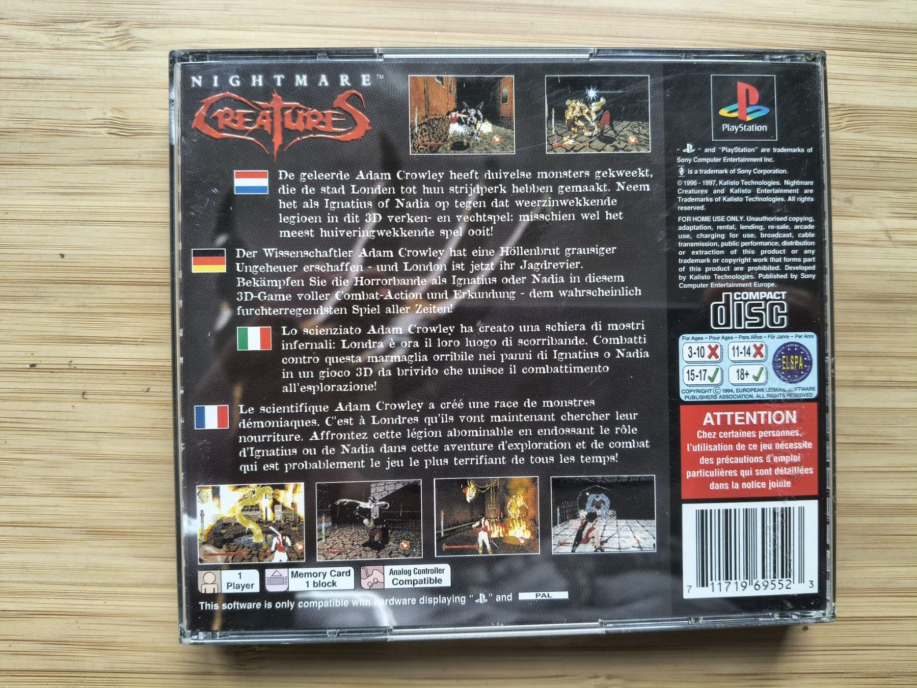 Giochi: Nightmare Creatures (PS 1) – Usato da Riedholz venduto da ste_96cd 1