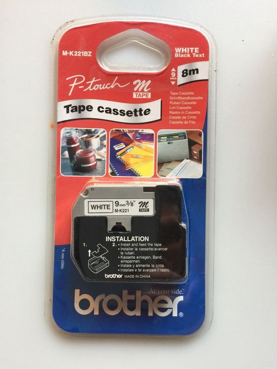 Acmerota Label Tape Voor Brother P-Touch M-K121 M-K221 M-K421 M-K521 M-K621 M-K721 M Tape 9mm 8mm Voor PTouch Label Maker PT-45M PT-45 PT-BB4 PT-55 PT-55BM PT-55S PT-65 PT-65SB PT-65SCCP PT-65SL - View #12