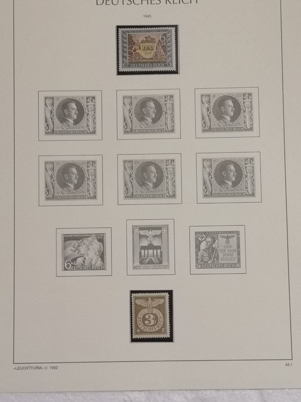 Tutti i francobolli: Deutsche Briefmarken 1941-1948. 10 Seiten. – Usato da Bern venduto da Yunkom 8