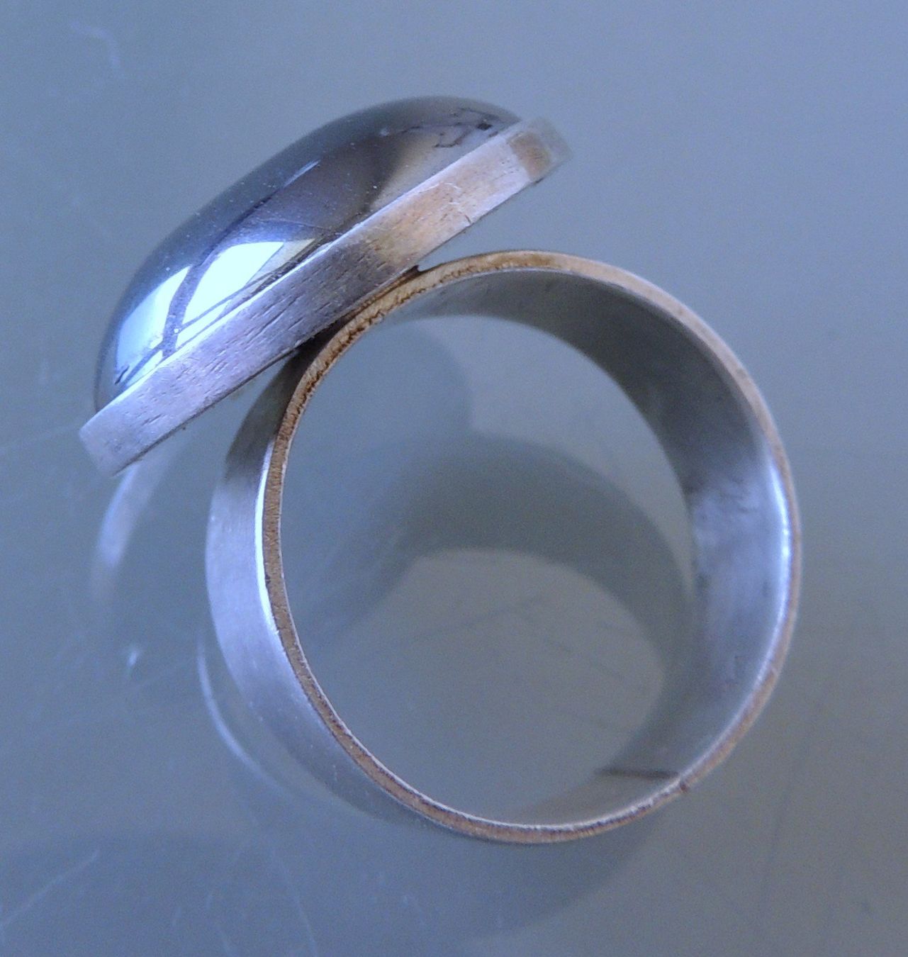 Anelli: Silber 835 Hämatit Fingerring Gr. 61 – Usato da Waldenburg venduto da schaller707 3
