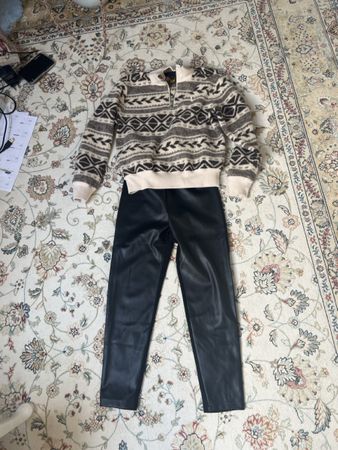 Polo Ralph Lauren, fauxLeder Leggings, Schwarz, Top Zustand!