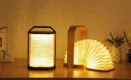 Faltbare LED Laterne Holzoptik NEU!