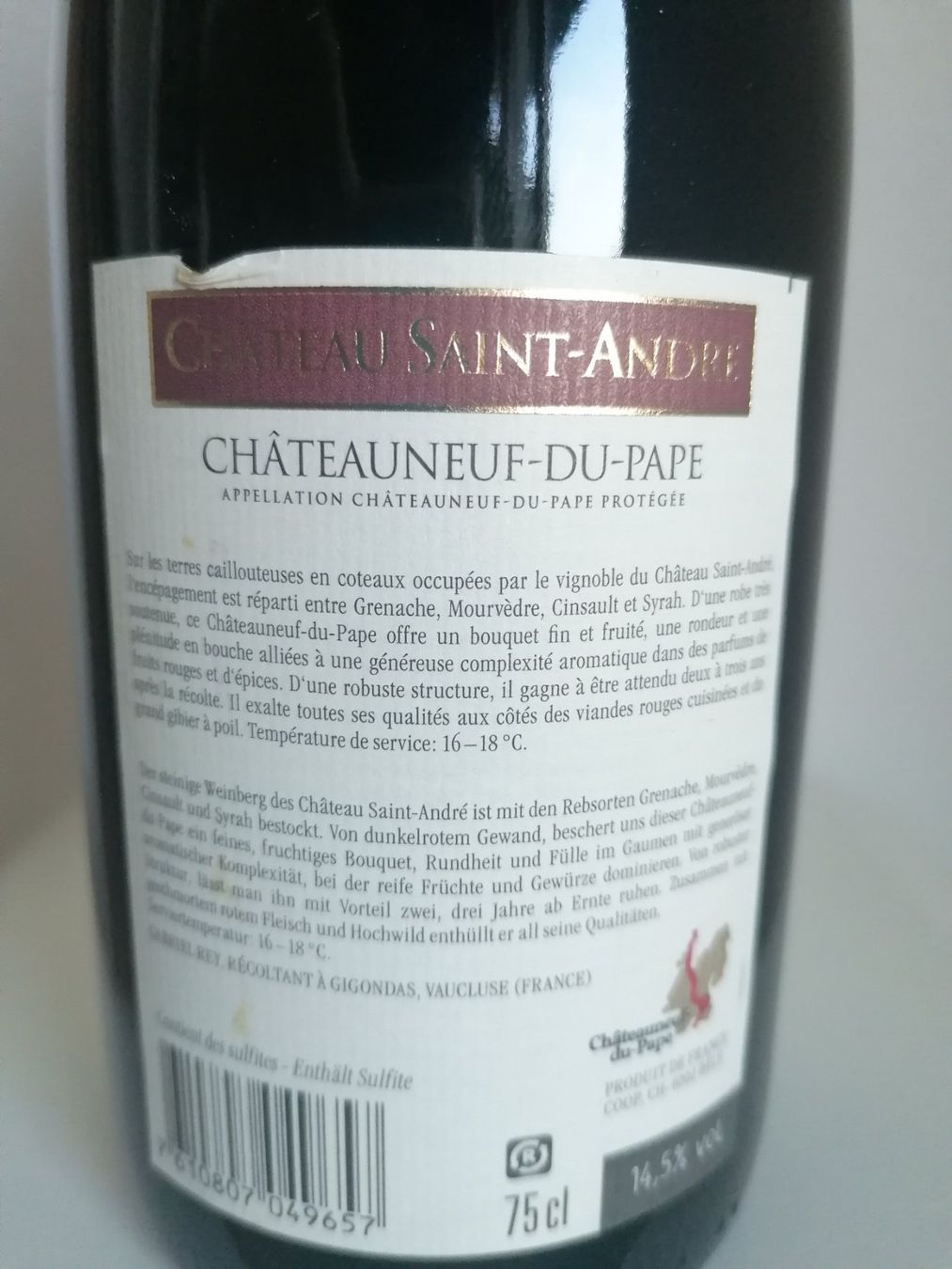 Wein: Chateauneuf-Du-Pappe – Gebraucht aus Geroldswil von Dirici 2