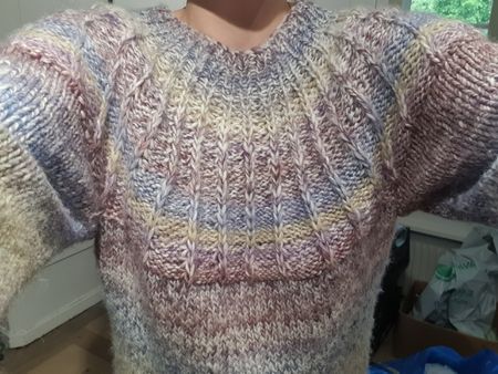 Gestricktes Kleid lang, Handgemacht