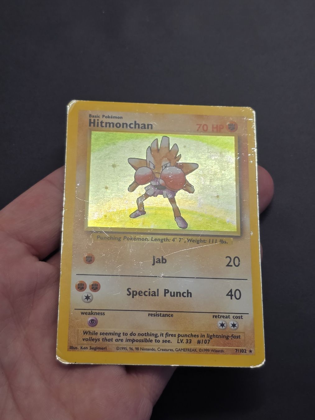 Pokémon Carte collezionabili: Hitmonchan 7/102 Holo | Base-Set 1999 EN  – Usato da Basel venduto da MartinM.91 2