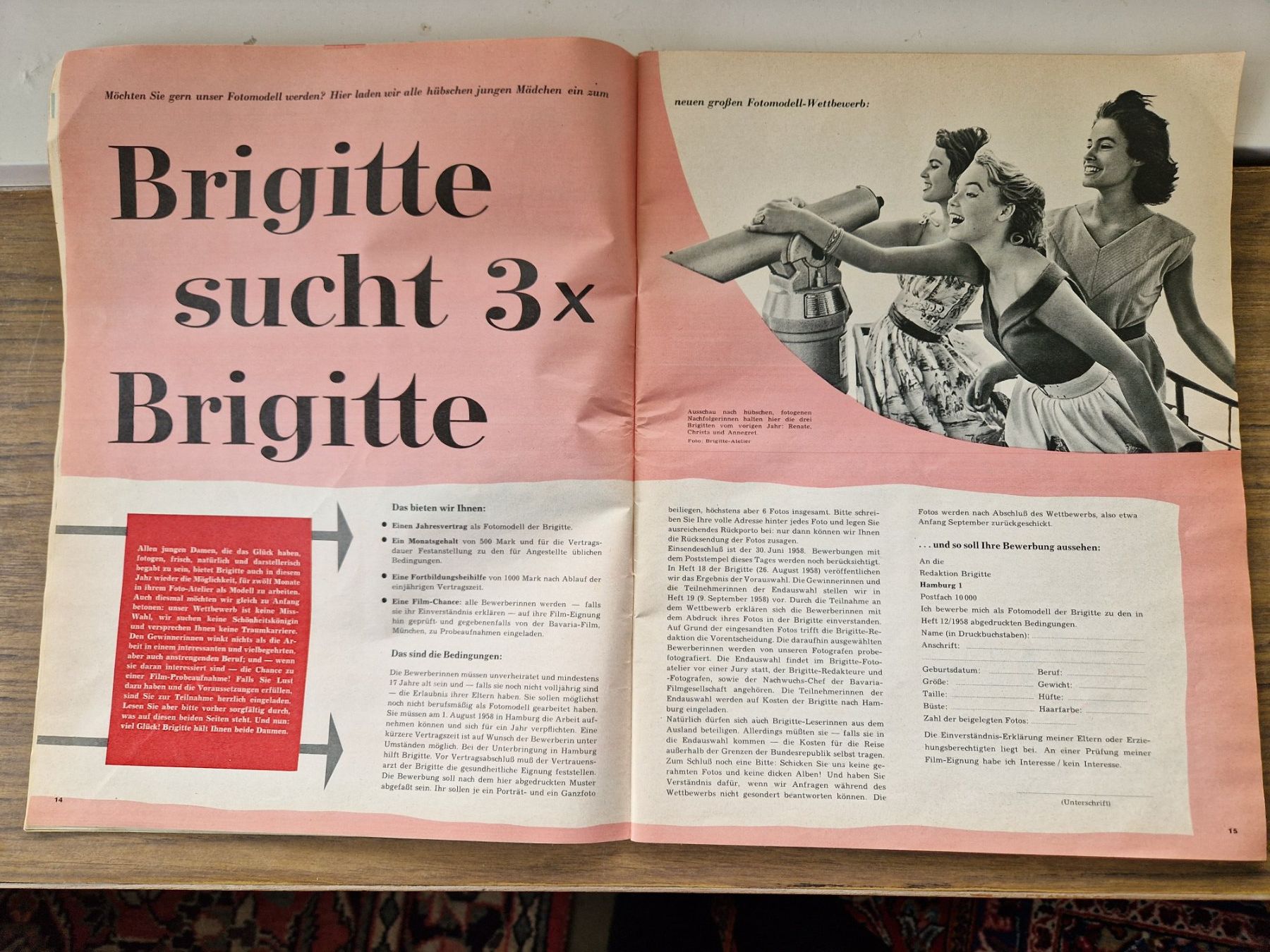 Riviste & Magazine: Modeheft Brigitte 1958 – Usato da Mörschwil venduto da wunderkiste44 7