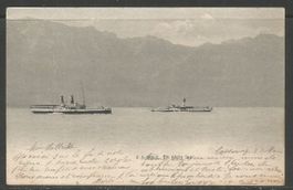 Carte P de 1907 ( En plein lac )