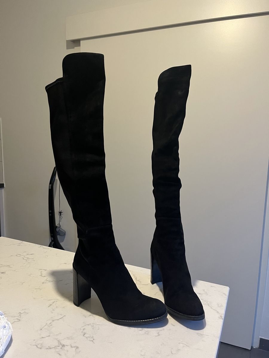 Stuart Weitzman Scarpe da donna: Stuart Weitzman Over-the-Knee Boots, Size 8.5 US, Black – Usato da Mies venduto da nic_yk5d 2