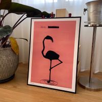 Flamingo Moderne Kunst Bild Rosa Expressionismus Bammert